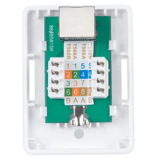 Cabcoil Настенная экранированная розетка RJ45 (8P8C), 1 порт, категория 5е, белая