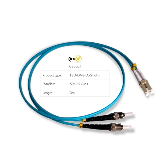 Cabcoil Шнур волоконно-оптический (патч корд) duplex LC-ST 50/125 mm OM3 3м LSZH