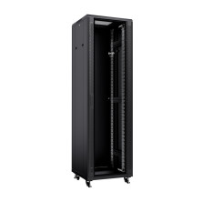 Cabcoil Шкаф напольный 19", 47u 600x1000x2077, дверь стекло в металлической раме, цвет серый