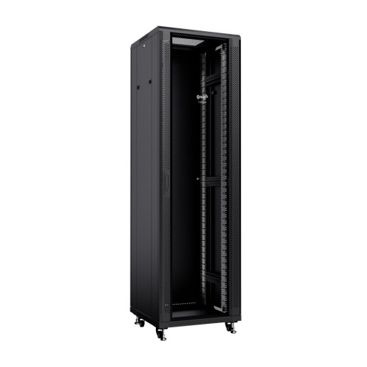 Cabcoil Шкаф напольный 19", 47u 600x1000x2077, дверь стекло в металлической раме, цвет серый