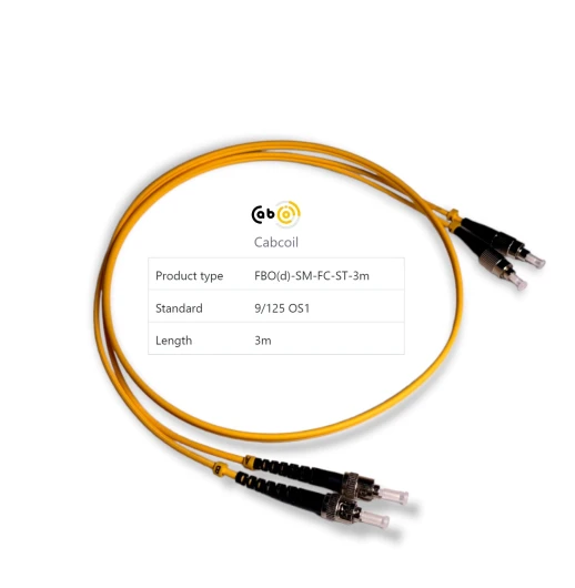 Cabcoil Шнур волоконно-оптический (патч корд) duplex FC-ST 9/125 sm 3м LSZH