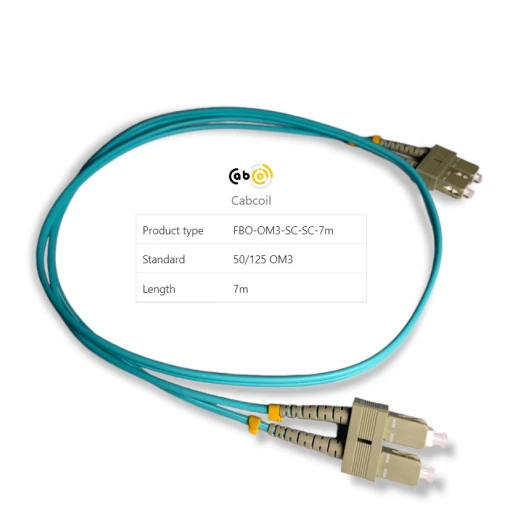 Cabcoil Шнур волоконно-оптический (патч корд) duplex SC-SC 50/125 mm OM3 7м LSZH