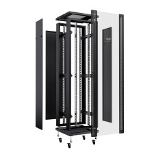 Cabcoil Шкаф напольный 19", 42u 600x800x2055, дверь стекло в металлической раме, цвет черный