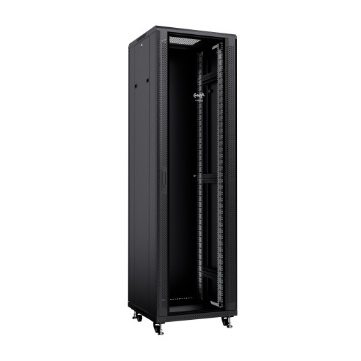 Cabcoil Шкаф напольный 19", 47u 800x800x2077, дверь стекло в металлической раме, цвет черный
