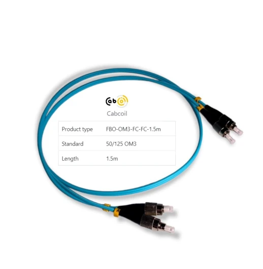 Cabcoil Шнур волоконно-оптический (патч корд) duplex FC-FC 50/125 mm OM3 1,5м LSZH