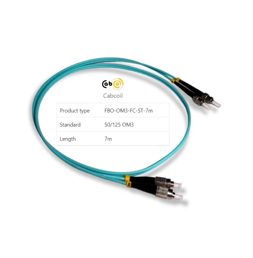 Cabcoil Шнур волоконно-оптический (патч корд) duplex FC-ST 50/125 mm OM3 7м LSZH