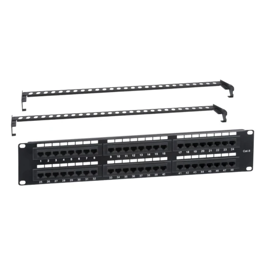 Cabcoil патч-панель 19" 48 портов, FTP, категории 6, 2U с задним кабельным организатором