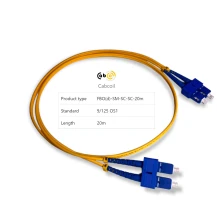 Cabcoil Шнур волоконно-оптический (патч корд) duplex SC-SC 9/125 sm 20м LSZH